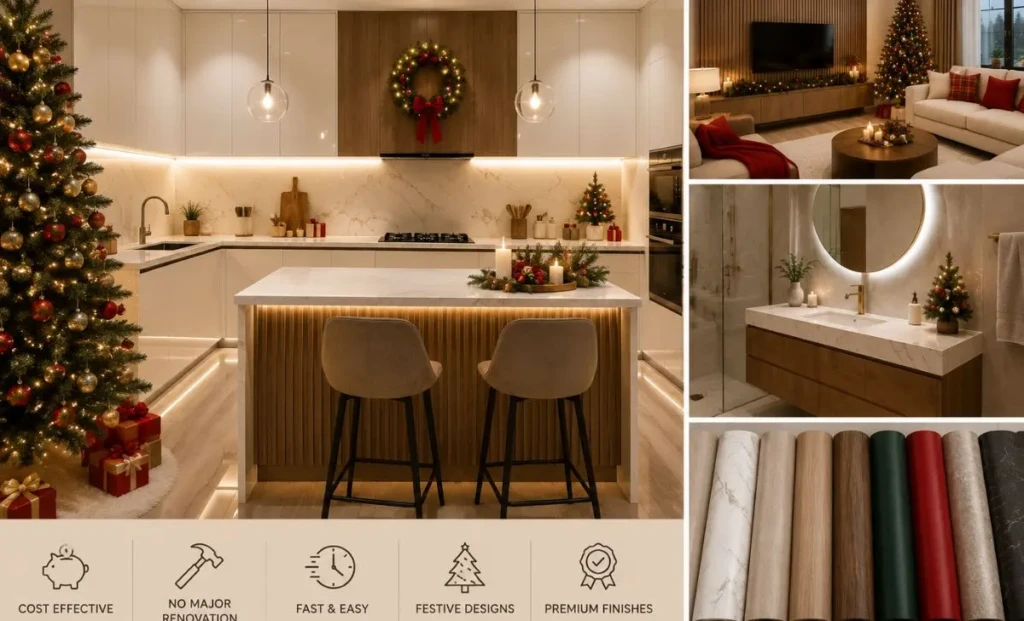 Christmas Home Makeover with Interior Wrapping